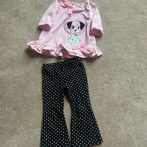 Rare Editiona Pink Puppy Polka Dot outfit